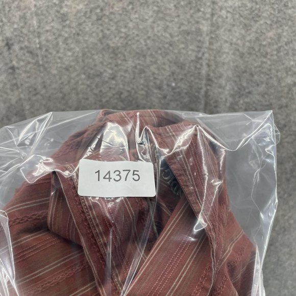 Indigo Palms Shirt Men Extra Large Adult Brown Casual Button Down Outdoors - Picture 13 of 13